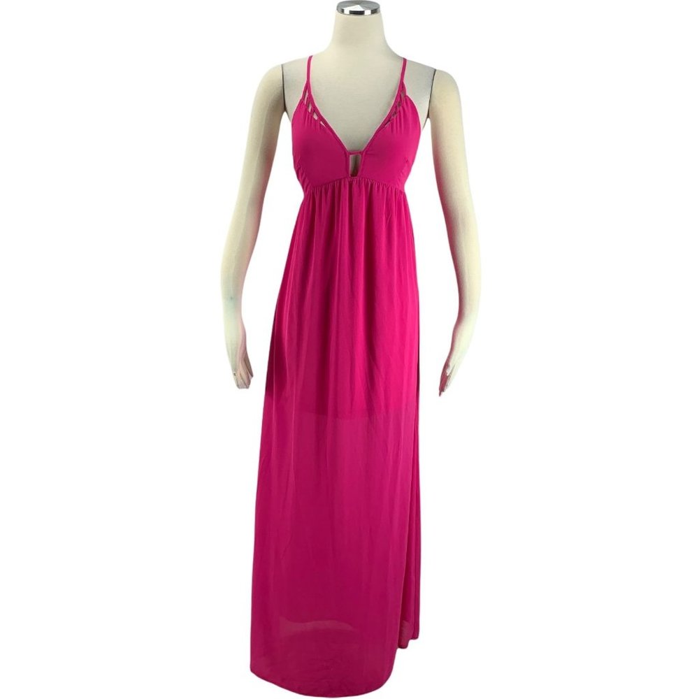 LUSH Small Maxi Dress Sexy Hot Pink LD41060-S08